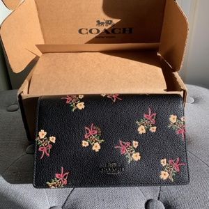 Coach Foldover clutch/xbody With Floral Bow Print